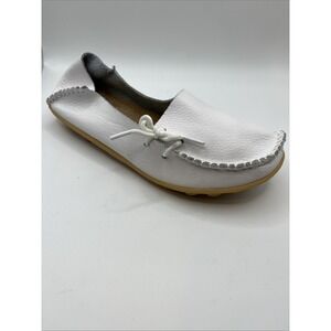 FASHION SHOES Women's White Soft Leather Casual Shoes Size EU 38 US‎ 7